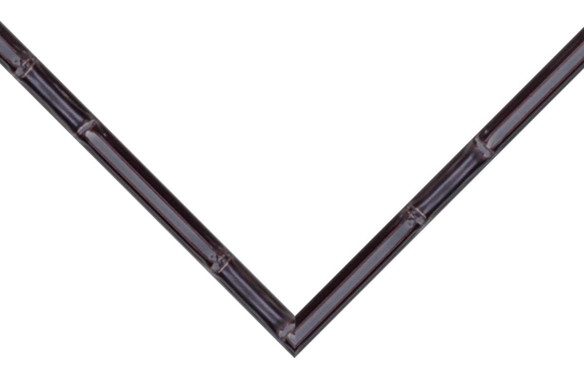Brown Bamboo picture frame corner detail showing natural bamboo texture with warm brown finish and precision mitered joint