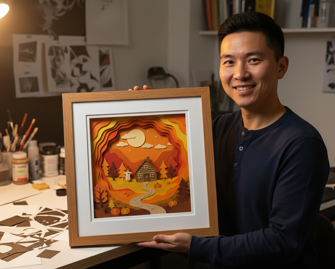 Single window mat over a print showing even left, right, and top borders with slightly wider bottom